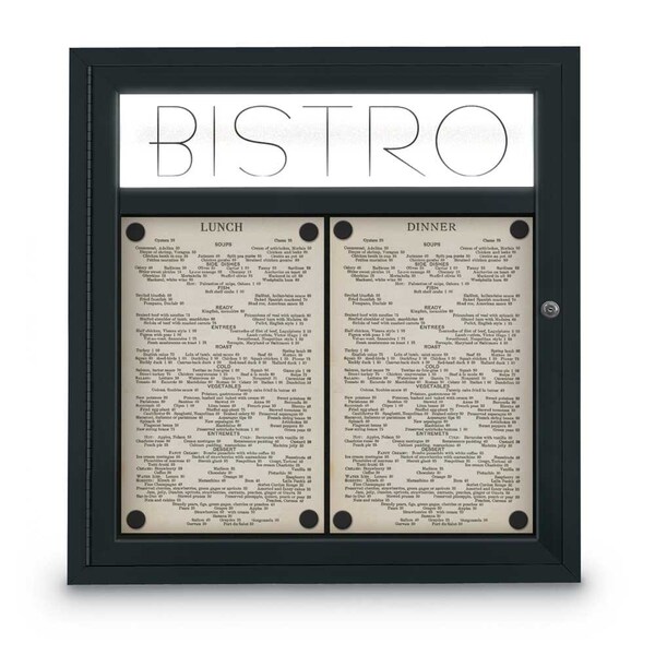 Sliding Door Indoor Enclosed Corkboard, 7